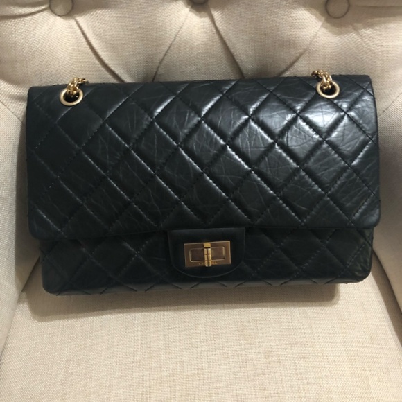 🔴SOLD🔴Chanel Aged Calfskin Quilted 50th Anniversary 2.55 Reissue 227 Black - Picture 1 of 16